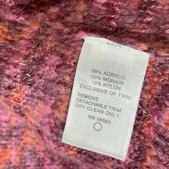 Classiques Entier Womens Mohair Blend Cardigan Sweater Pink PS Long Sleeve Y2K - Picture 3 of 6